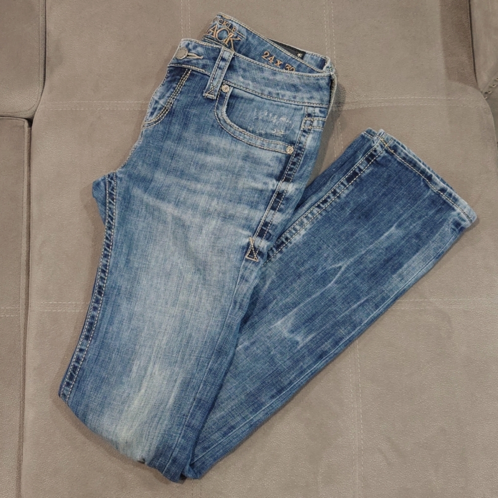 Buckle Black Boyfriend Jeans 24x32 Straight Cut